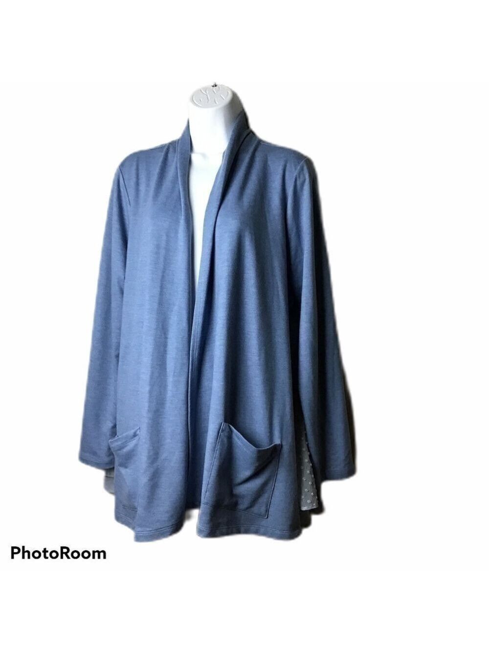 logo Lounge By Lori Goldstein Open Front Cardigan